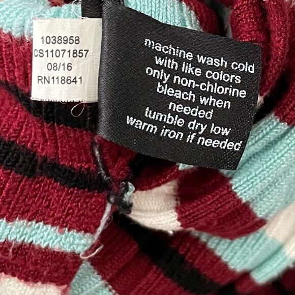 Lane Bryant Sweater Plus Size 22 24 Preppy Striped Stretch Ribbed Knit Y2K Retro - Picture 8 of 11